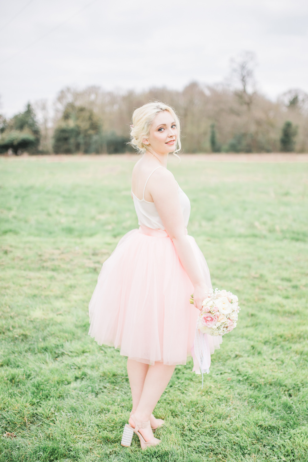Bridesmaid Bridesmaids Tulle Skirts Tops Bows Pastel Springtime Bridal Shower Ideas Hen Party Laura Jane Photography