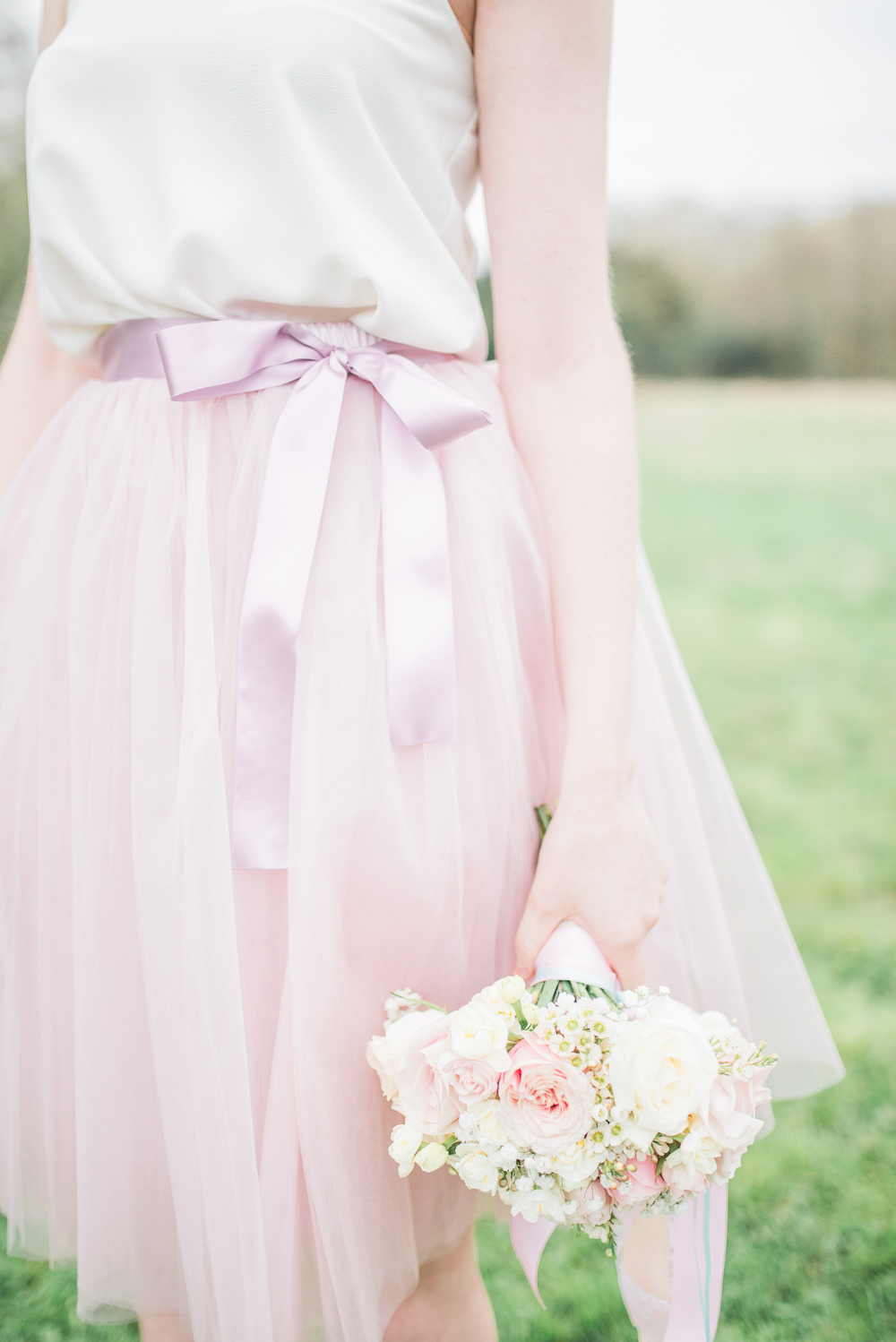 Bridesmaid Bridesmaids Tulle Skirts Tops Bows Pastel Springtime Bridal Shower Ideas Hen Party Laura Jane Photography