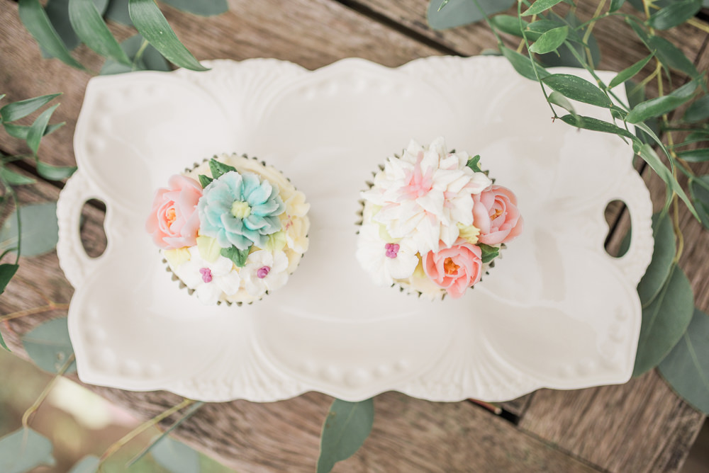 Floral Flower Cupcakes Springtime Bridal Shower Ideas Hen Party Laura Jane Photography