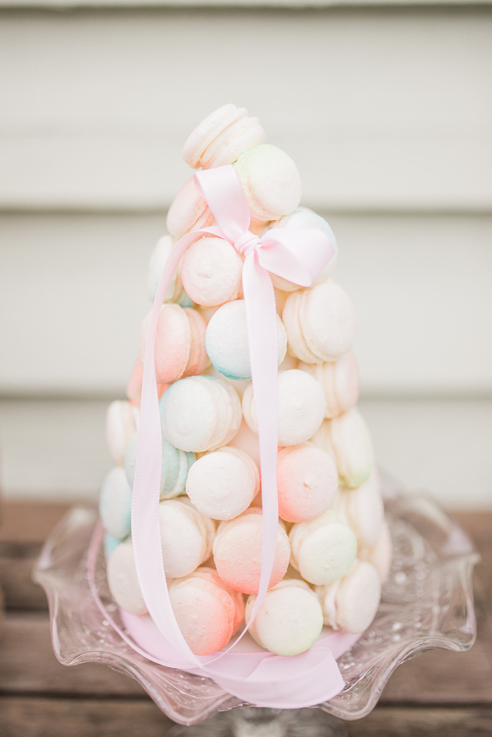Macaron Tower Pastel Ribbon Springtime Bridal Shower Ideas Hen Party Laura Jane Photography