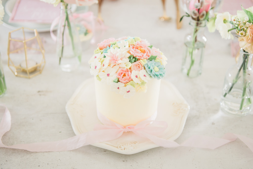 Floral Flower Cake Pretty Springtime Bridal Shower Ideas Hen Party Laura Jane Photography