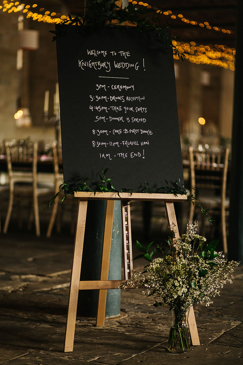 Chalk Board Sign Signage Signs The Arches Halifax Wedding Paul Joseph Photography