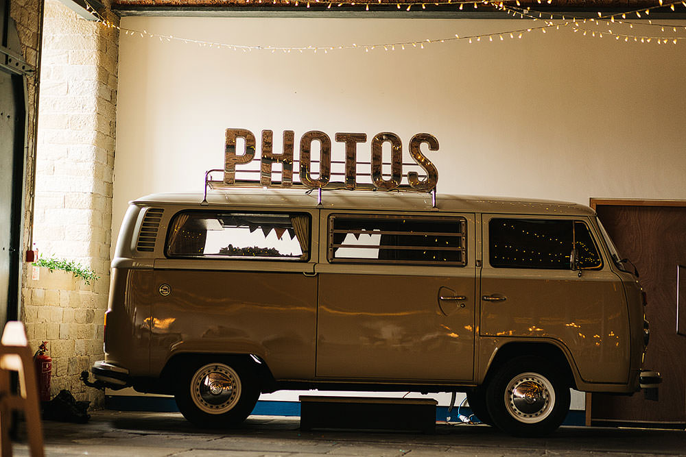 VW Campervan Photo Booth The Arches Halifax Wedding Paul Joseph Photography