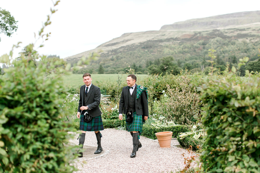 Ogilvie Tartan Kilt Groom Tin Shed Knockraich Farm Wedding The Gibsons Photography