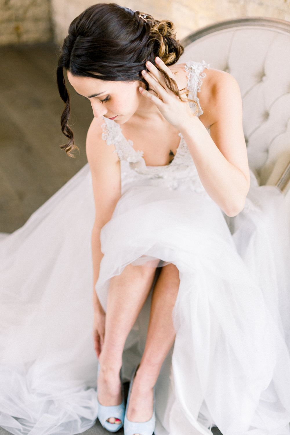Shoes Bride Bridal Winter Blue Barn Wedding Ideas Joanna Briggs Photography