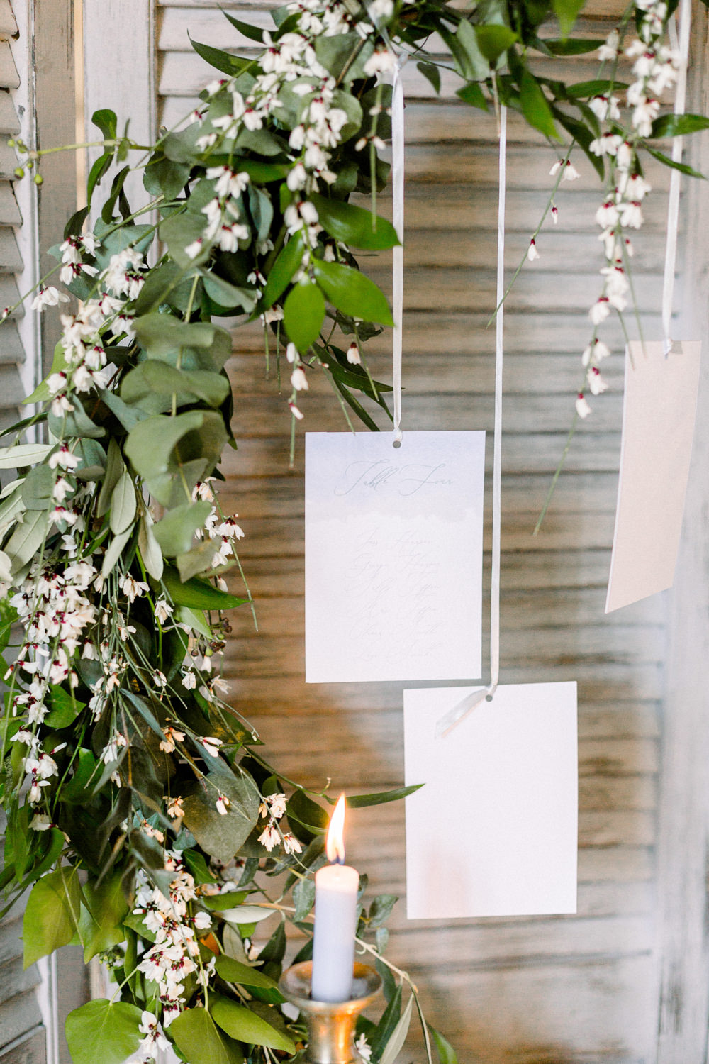 Seating Plan Table Chart Suspended Hoop Greenery Wreath Winter Blue Barn Wedding Ideas Joanna Briggs Photography