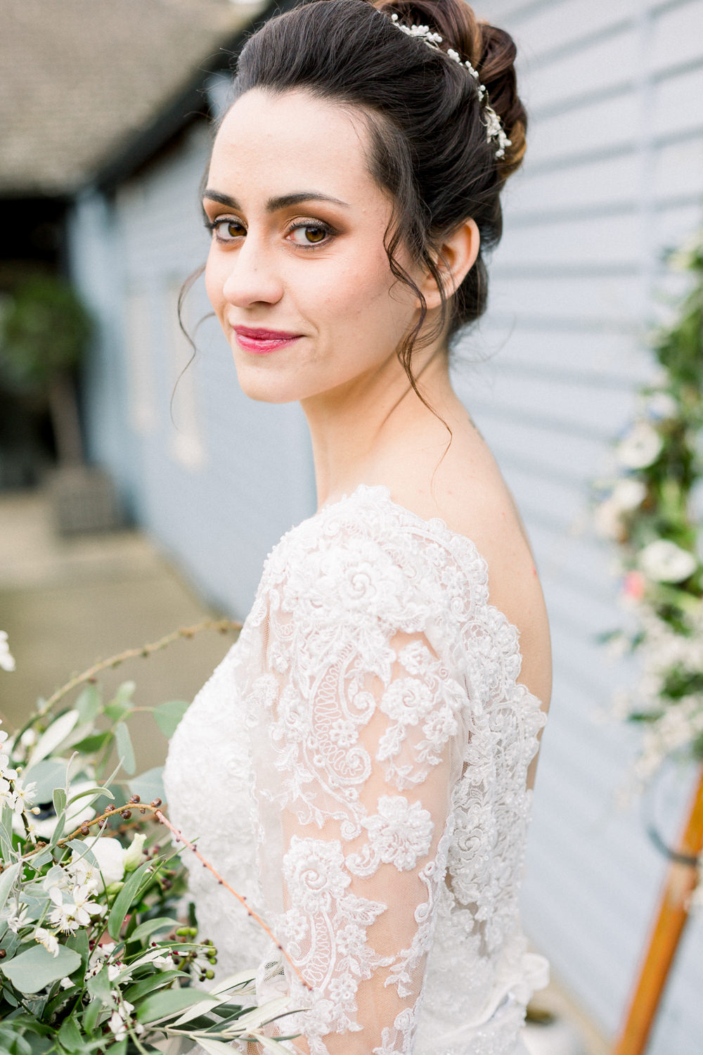 Bride Bridal Make Up Beauty Winter Blue Barn Wedding Ideas Joanna Briggs Photography