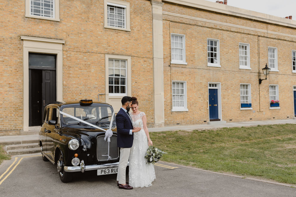 London Taxi Cab Transport Car Asylum London Wedding Emma Gates Photography