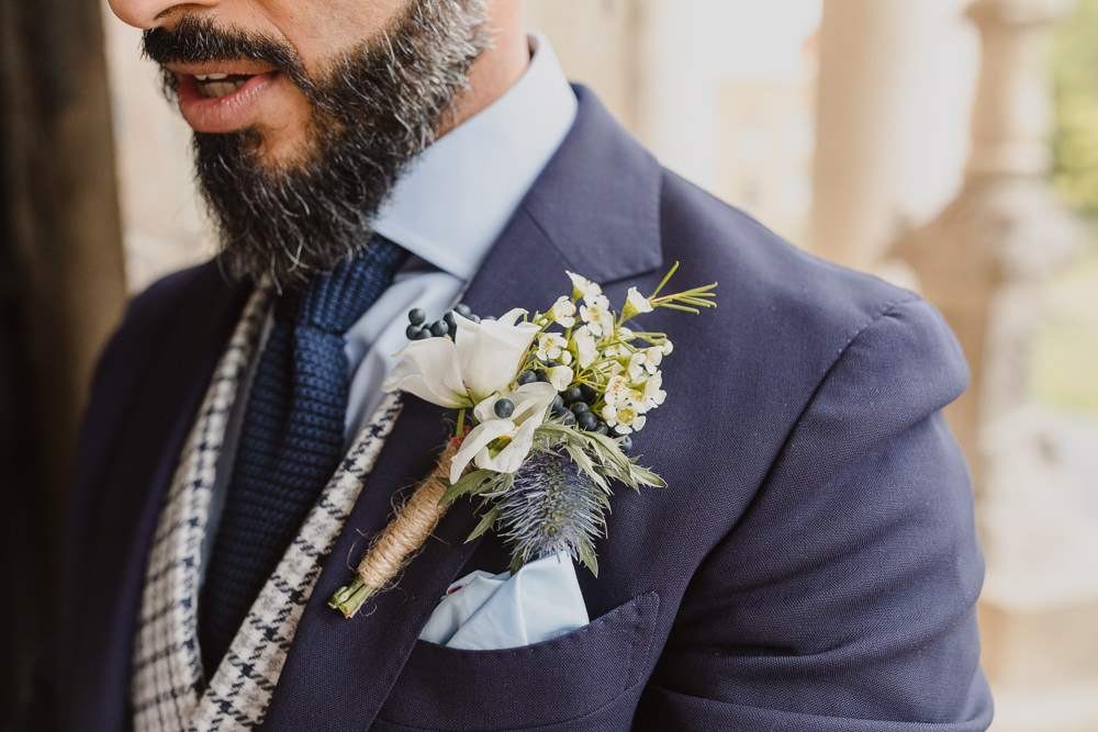 Groom Buttonhole Flowers Asylum London Wedding Emma Gates Photography