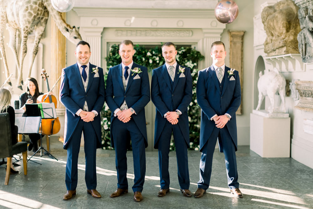 Tail coat Tails Waistcoat Groom Groomsmen Aynhoe Park Wedding Sanshine Photography
