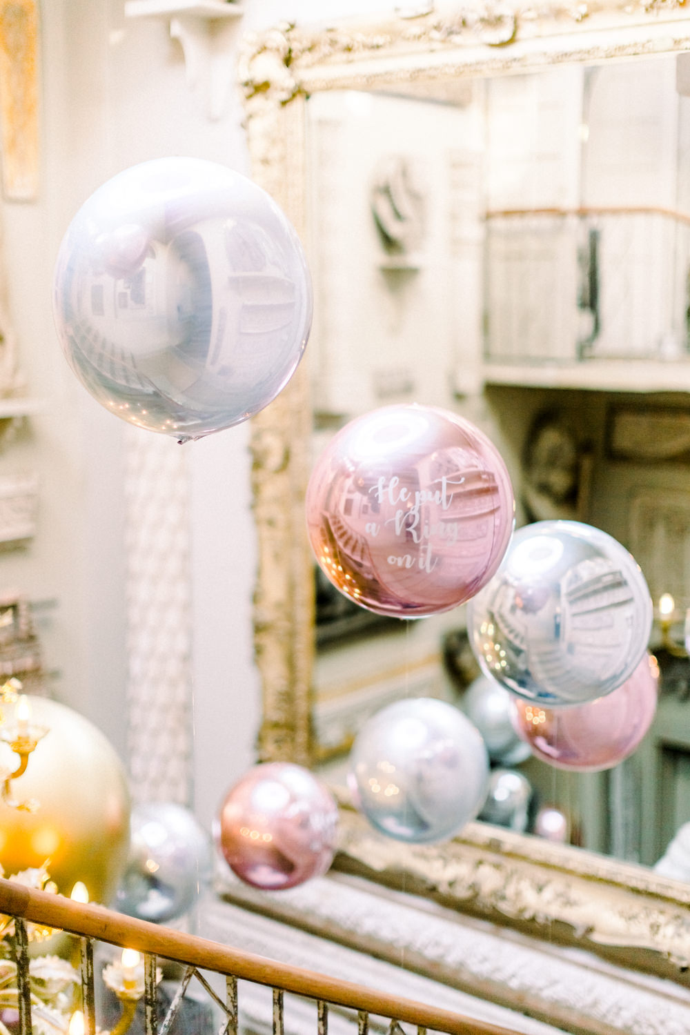 Balloon Installation He Put A Ring On It Aynhoe Park Wedding Sanshine Photography