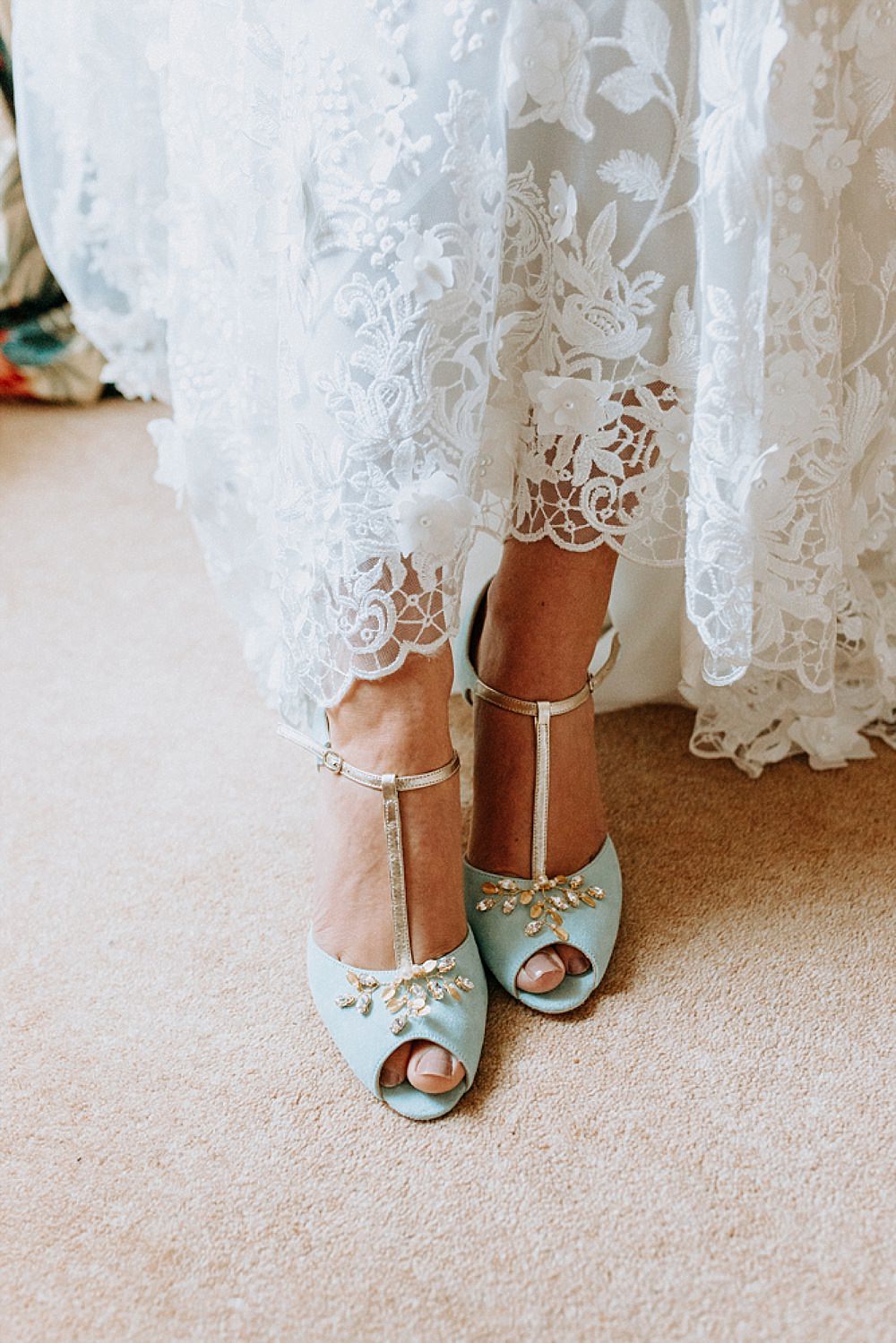 Shoes Peep Toe Bride Bridal Blue Gold Wedding Ideas Ailsa Reeve Photography