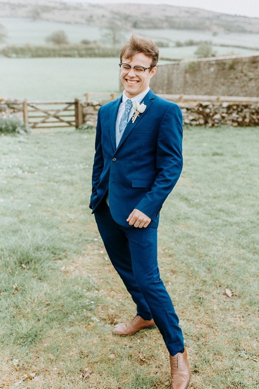 Groom Suit Navy Tie Blue Gold Wedding Ideas Ailsa Reeve Photography