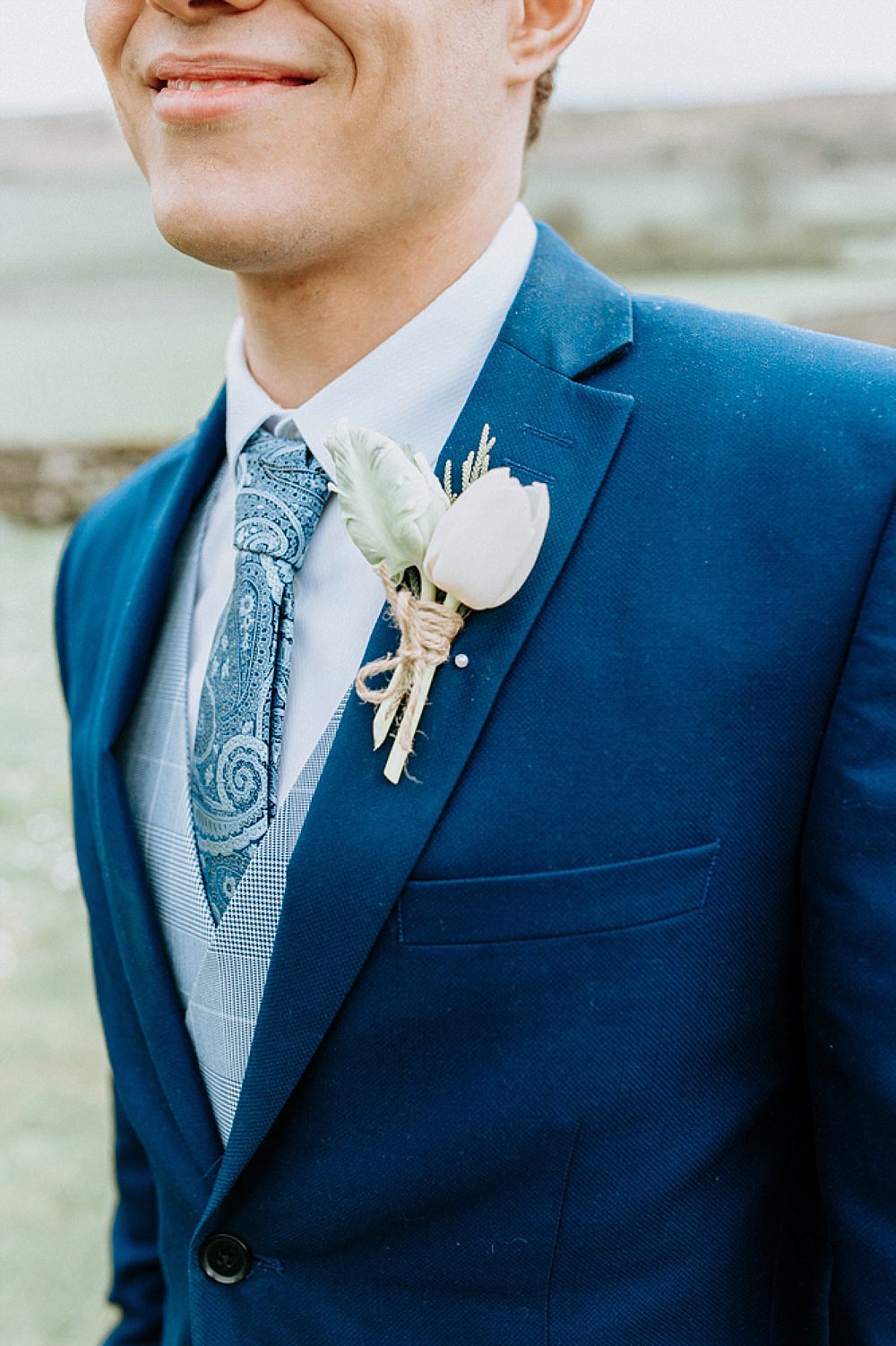Groom Suit Navy Tie Blue Gold Wedding Ideas Ailsa Reeve Photography