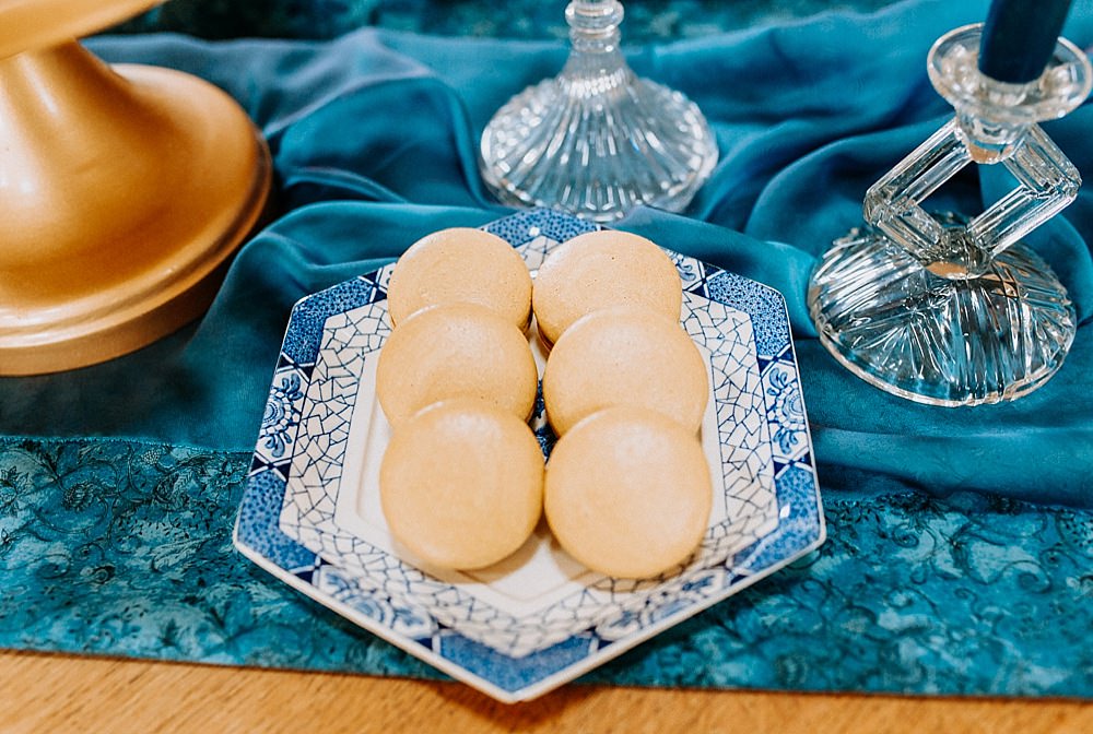 Macarons Blue Gold Wedding Ideas Ailsa Reeve Photography