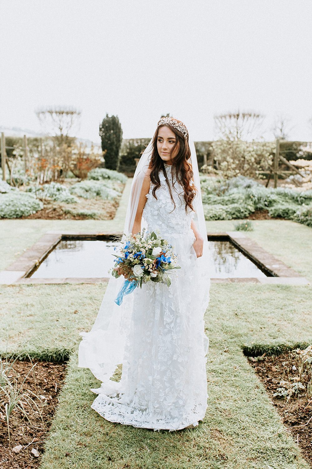 slim fit dress slacks Blue Floral Lace Wedding Dress with Straps and Open Back ET3071 – JoJo  Bridal Shop main image 0