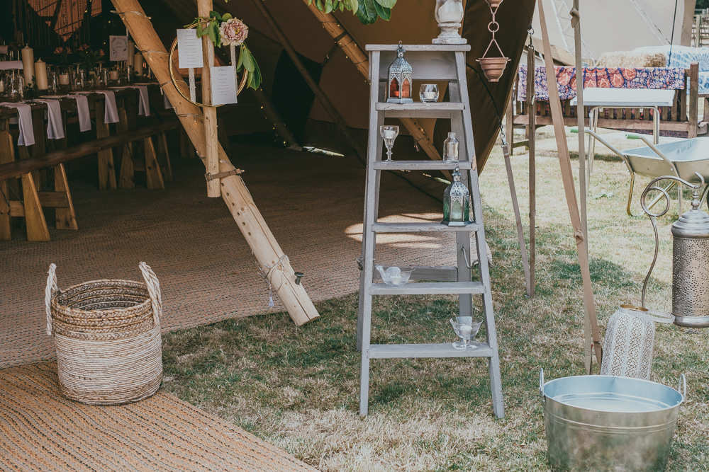 Stepladder Display Hanging Table Plan Hoop Boho Tipi Wedding Ross Talling Photography
