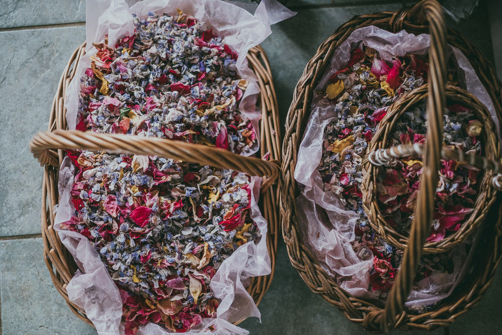 Confetti Basket Boho Tipi Wedding Ross Talling Photography