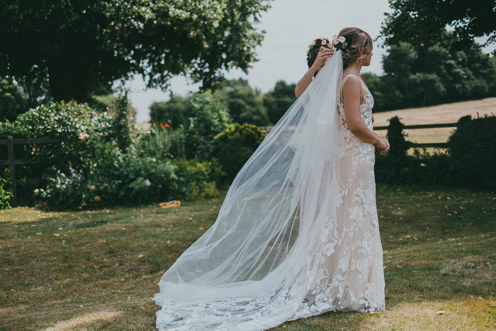 Bride Bridal V Neck Nude Lace Overlay Made With Love Boho Tipi Wedding Ross Talling Photography