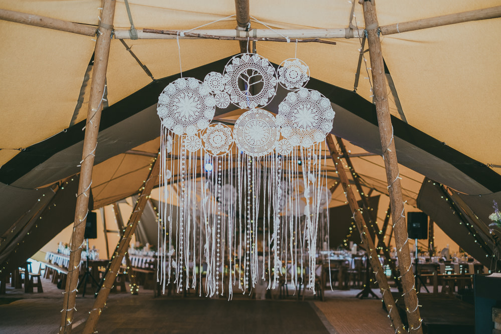 Macrame Dreamcatcher Boho Tipi Wedding Ross Talling Photography