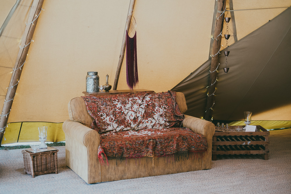 Seating Area Boho Tipi Wedding Ross Talling Photography