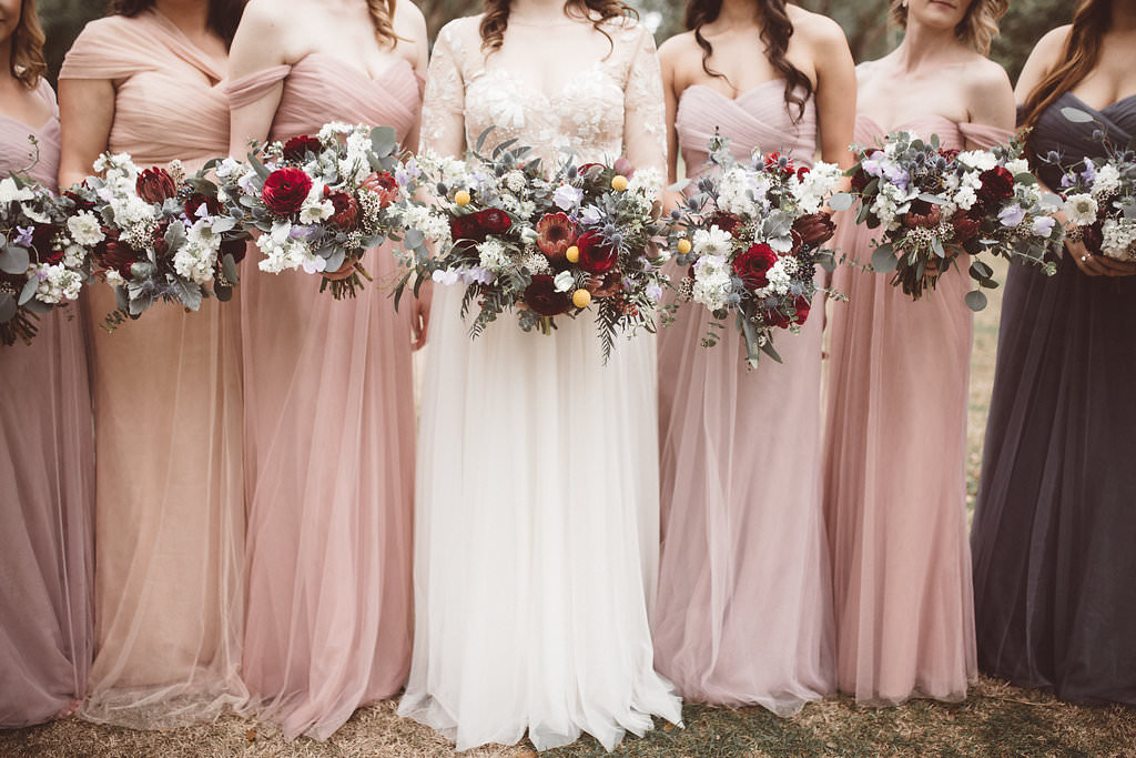 Bridesmaids Bridesmaid Dress Dresses Pink Bouquets Flowers Charleston Wedding Katherine Dalton Photography