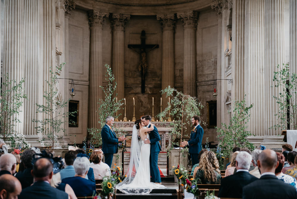 Tree Ceremony Aisle Decor Church Farm Wedding Andrew Brannan Photography