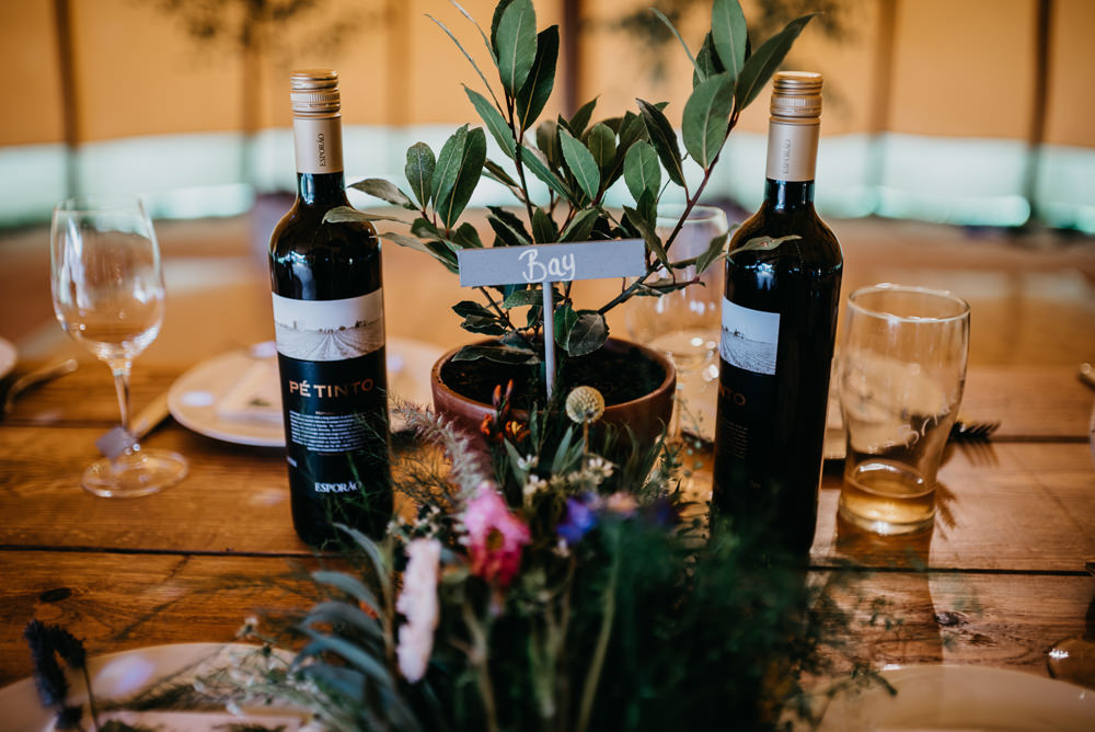 Herb Table Numbers Names Decor Church Farm Wedding Andrew Brannan Photography