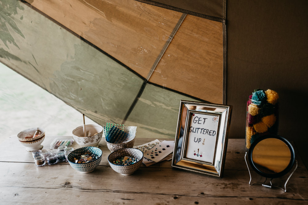 Glitter Bar Stand Station Church Farm Wedding Andrew Brannan Photography