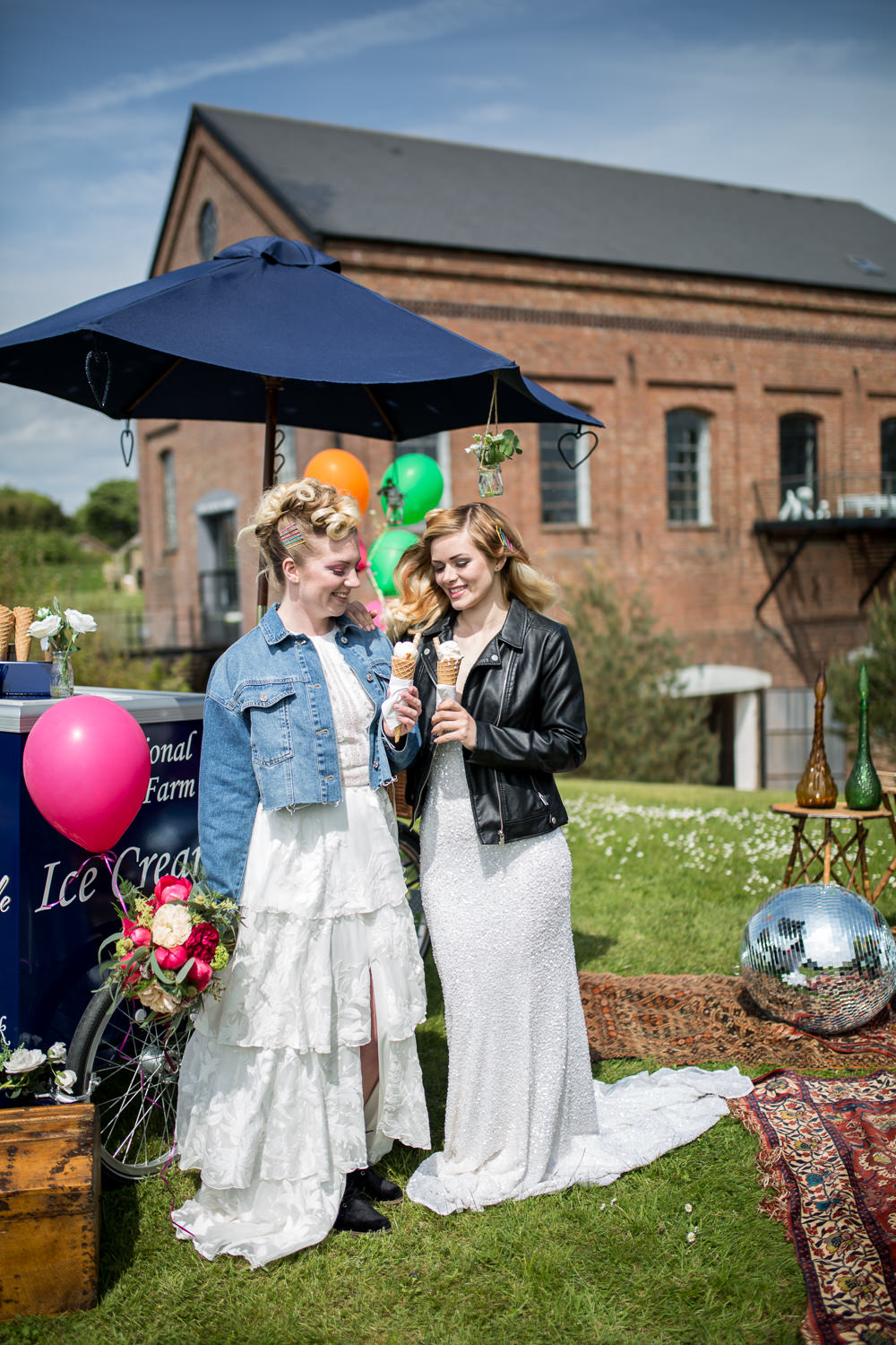 Ice Cream Cart Colourful Balloons Wedding Ideas Florence Berry Photography