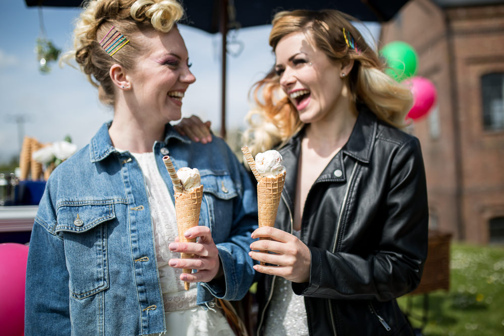 Ice Cream Cart Colourful Balloons Wedding Ideas Florence Berry Photography