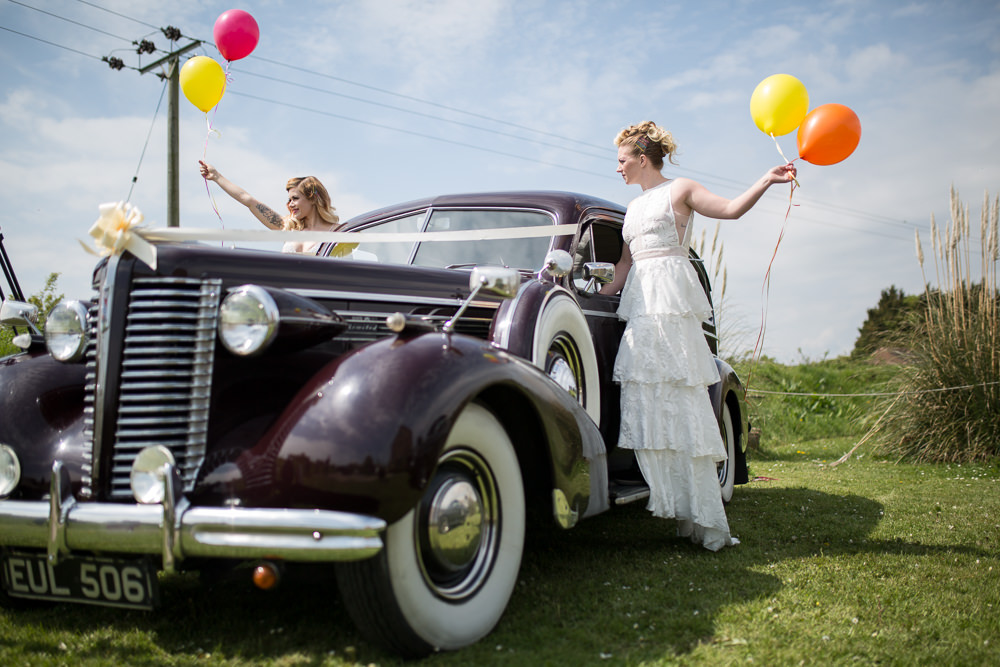 Transport Cars Vintage Colourful Balloons Wedding Ideas Florence Berry Photography