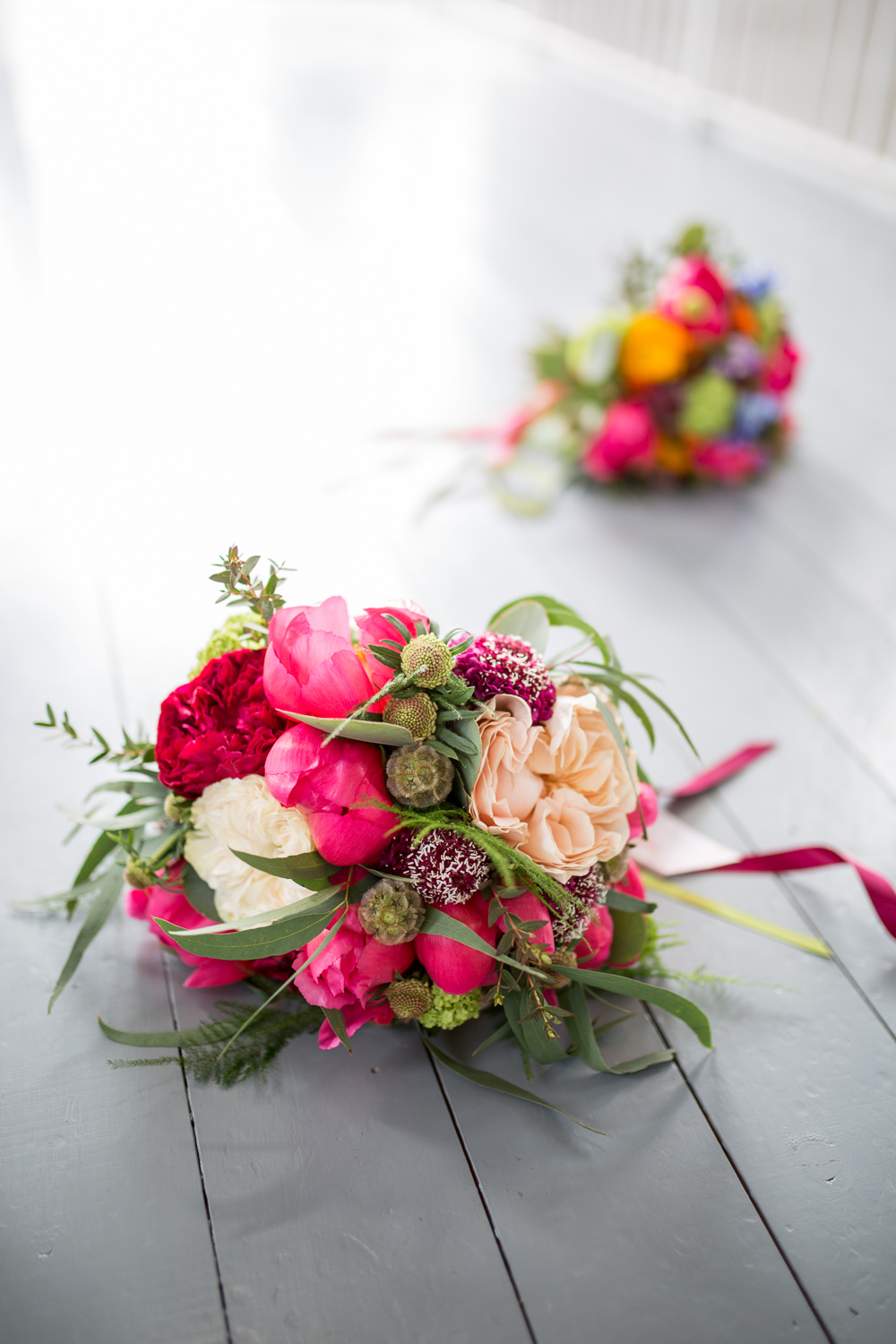 Bouquet Flowers Bride Bridal Pink Peony Rose Colourful Balloons Wedding Ideas Florence Berry Photography