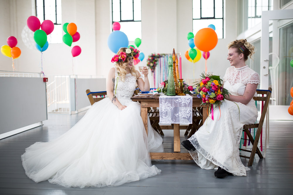 Colourful Balloons Wedding Ideas Florence Berry Photography