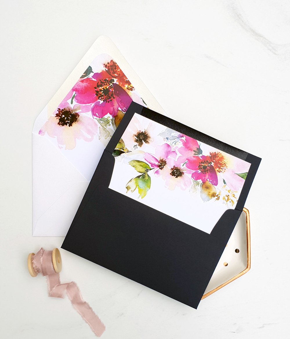 DIY Envelope Liners Wedding Tutorial