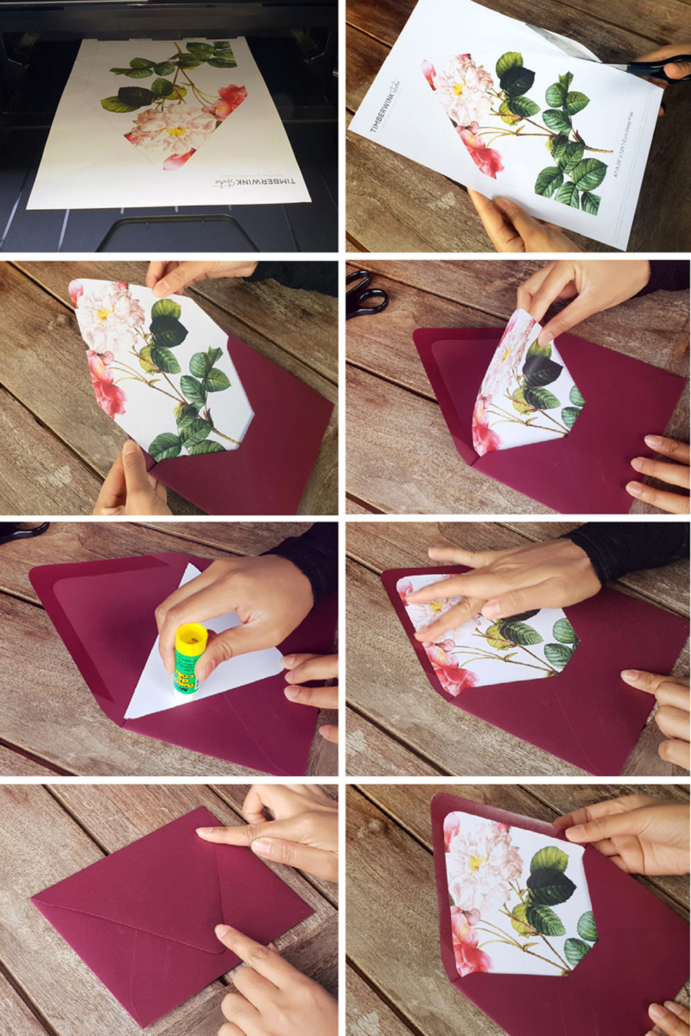 DIY Envelope Liners Wedding Tutorial