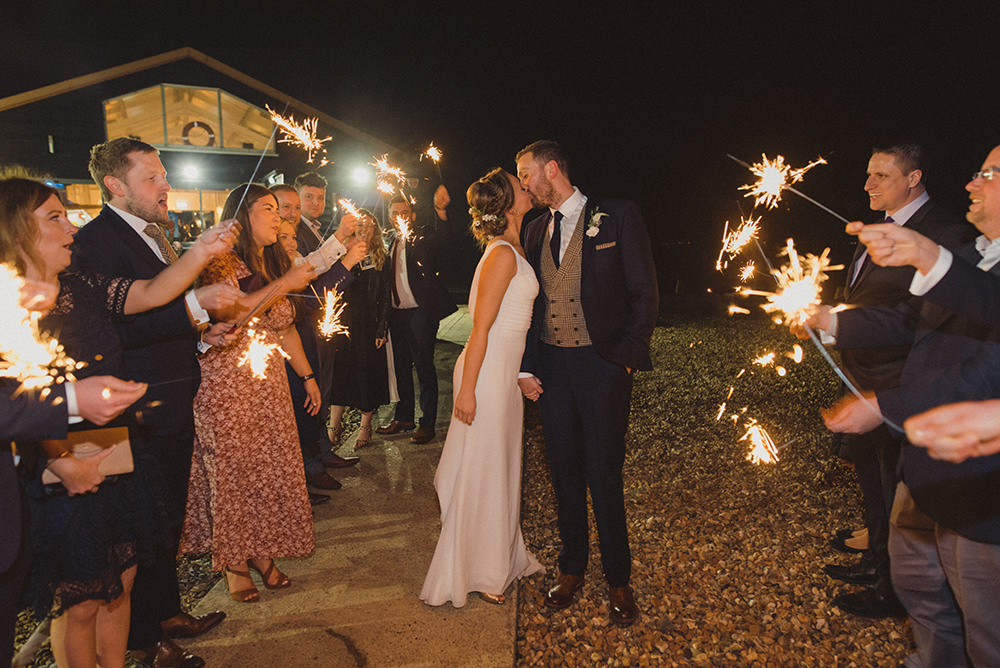 Sparklers East Quay Whitstable Wedding Rebecca Douglas Photography