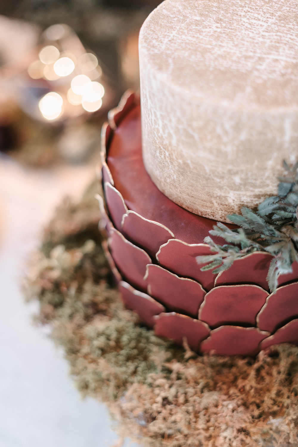 Dragon Cake Game of Thrones Moss Fantasy Nerdy Wedding Eric Lundgren Photography