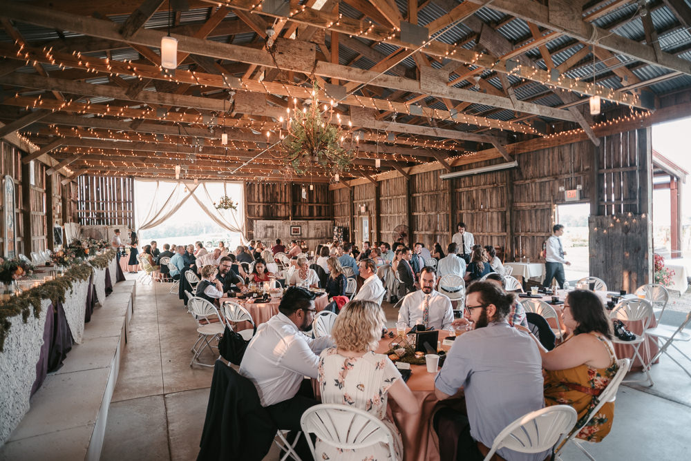Barn Fairy Lights Fantasy Nerdy Wedding Eric Lundgren Photography
