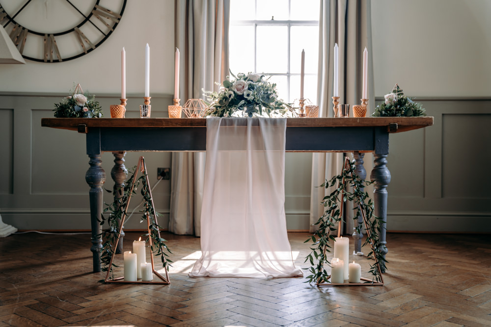 Ceremony Table Flowers Decor Decoration Candles Free Spirited Wedding Ideas EKR Pictures