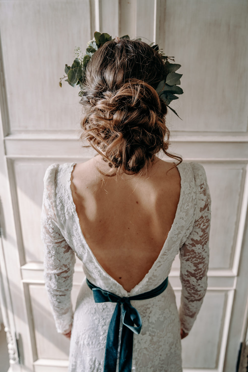 Bride Bridal Hair Style Up Do Bun Free Spirited Wedding Ideas EKR Pictures