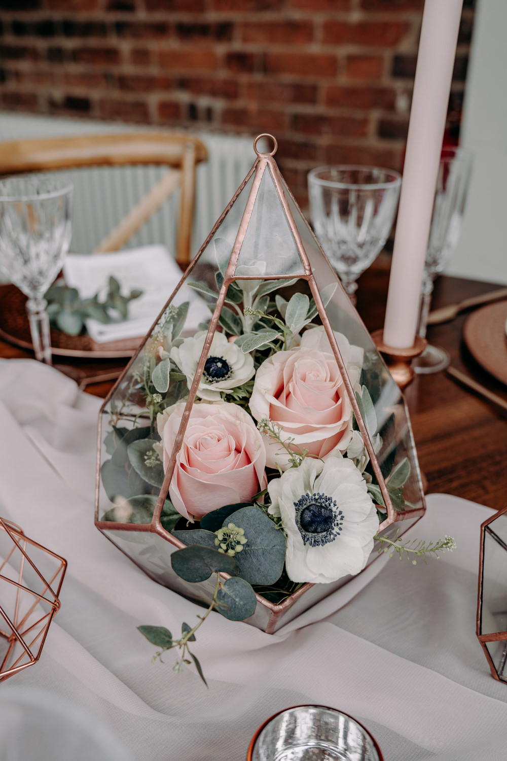 Terrarium Flowers Copper Decor Decoration Free Spirited Wedding Ideas EKR Pictures