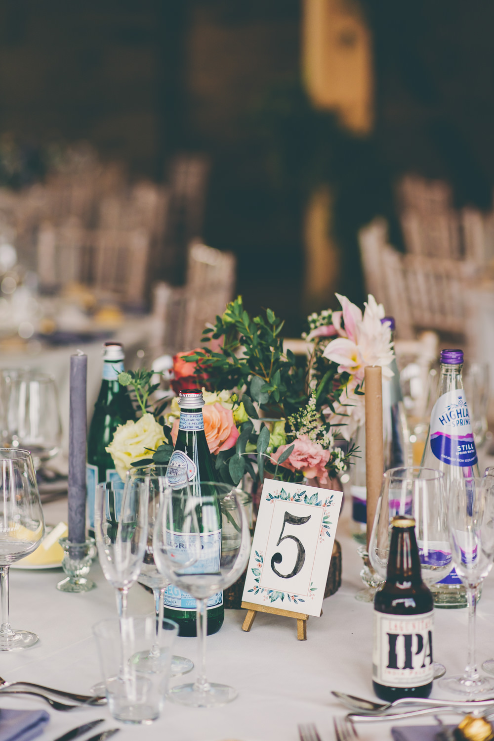 Table Number Mini Easel High Billinghurst Farm Wedding Larissa Joice Photography