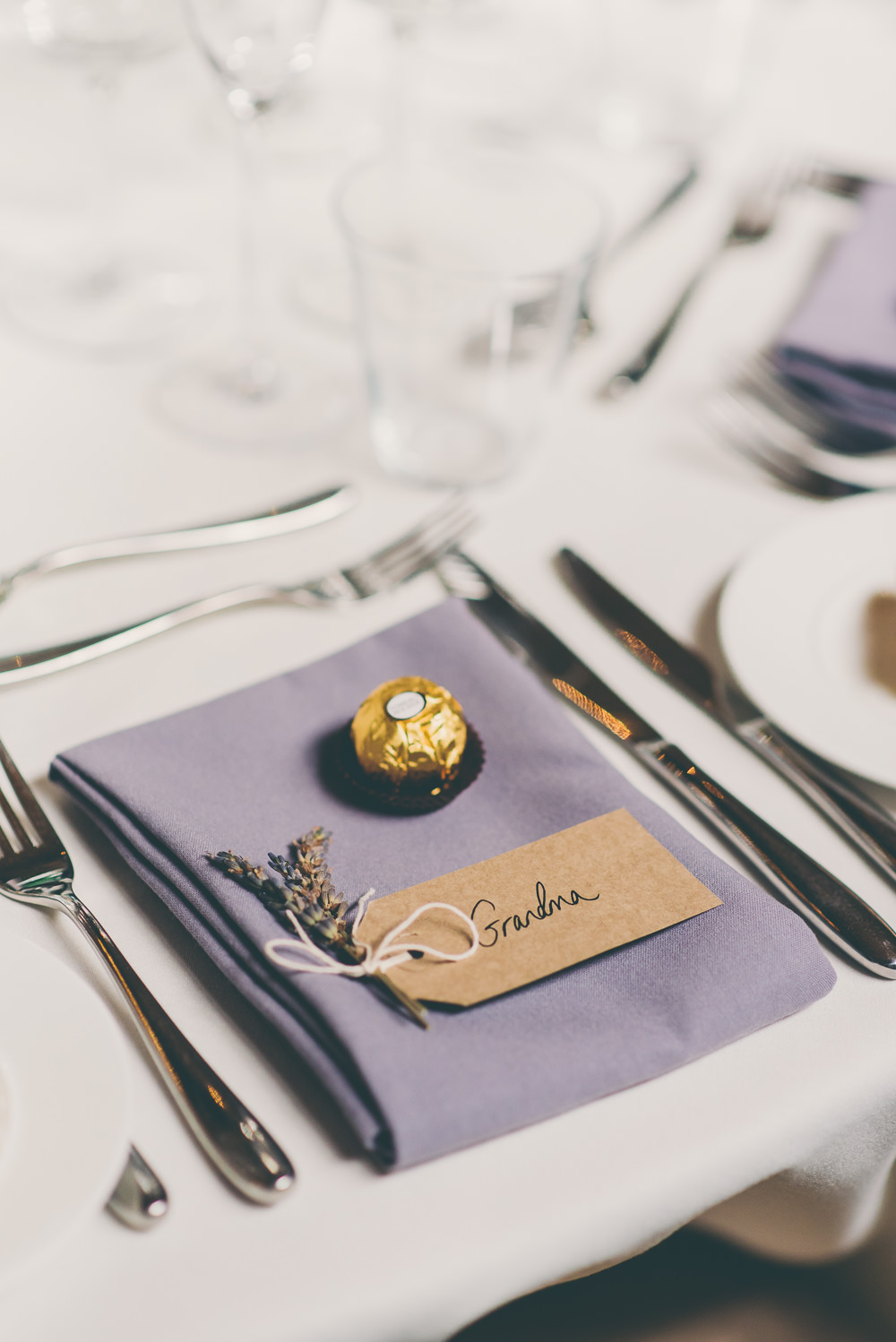 Luggage Tag Place Name Card Setting High Billinghurst Farm Wedding Larissa Joice Photography