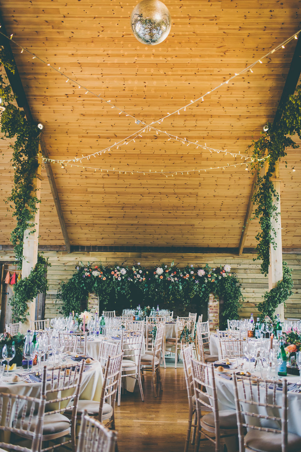 Fireplace Flowers Arrangement Floral Installation Greenery Foliage Peach Dahlia Rose Decor Decoration Backdrop High Billinghurst Farm Wedding Larissa Joice Photography