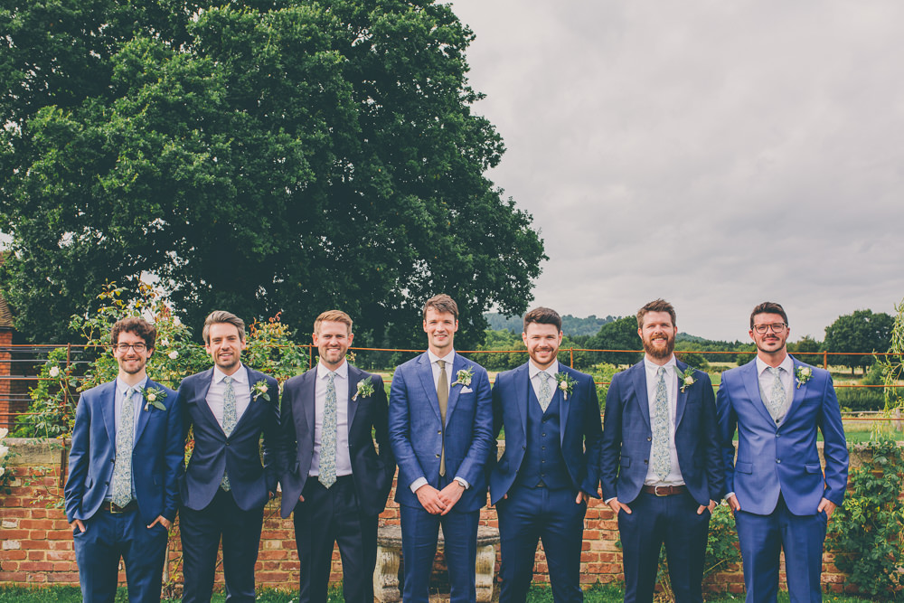 Groom Groomsmen Suit Blue High Billinghurst Farm Wedding Larissa Joice Photography