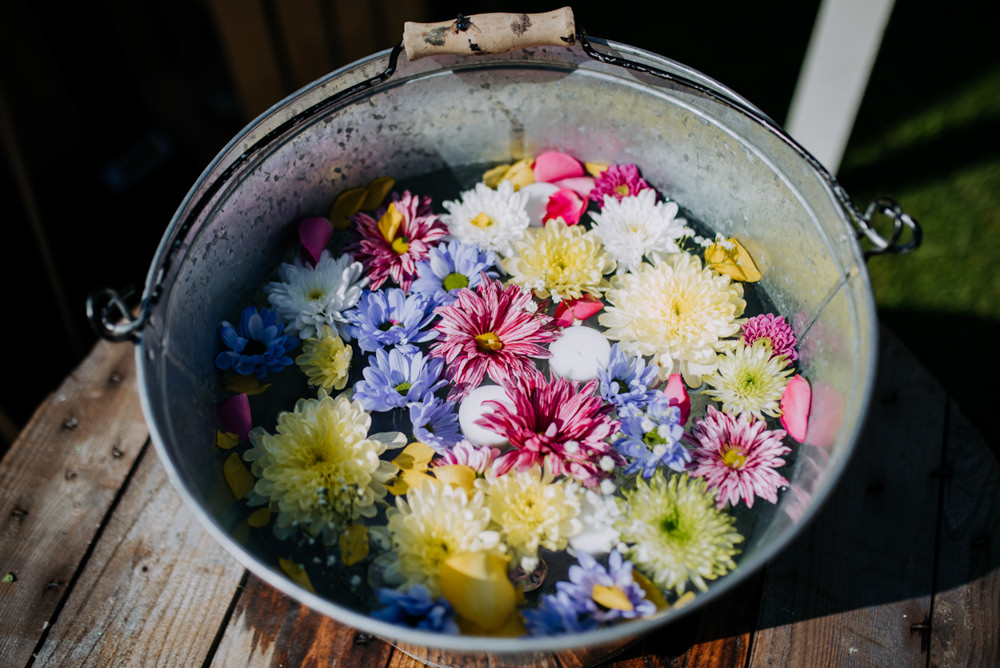 Flower Confetti Bucket Hirst Priory Wedding Kazooieloki Photography