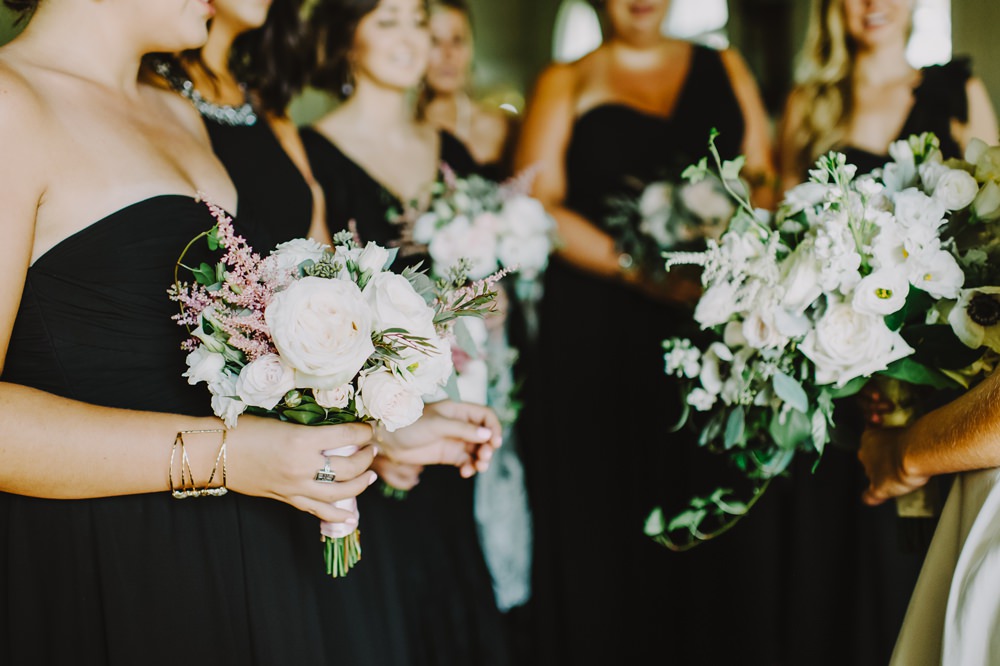 Bouquet Flowers Peony Astilbe Rose Anemone Bridesmaids Maryland Wedding L. Hewitt Photography