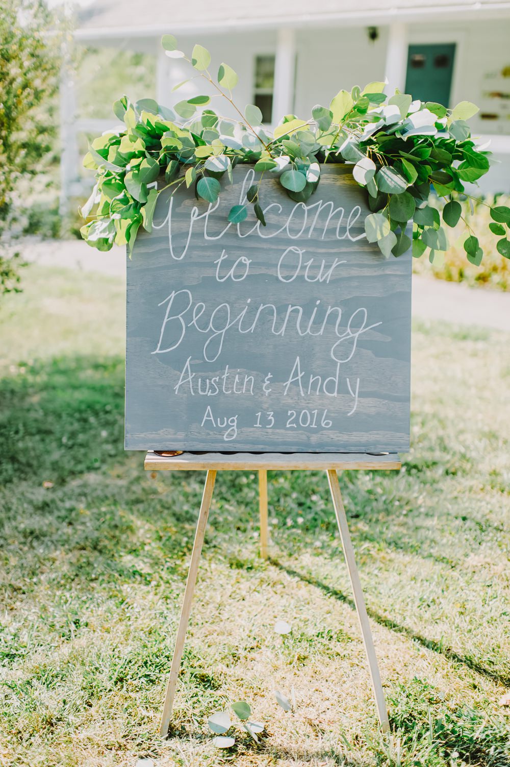 Chalk Board Sign Calligraphy Welcome Signs Maryland Wedding L. Hewitt Photography