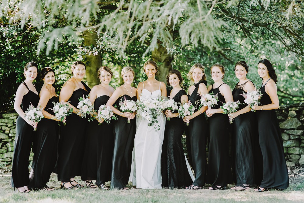 Long Black Bridesmaid Dress Dresses Bridesmaids Maryland Wedding L. Hewitt Photography